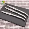 Facas jaswehome 6pcs bife arestas serrilhadas de lava -louças sharp lava -louça de lava -louças