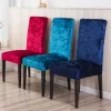 Tombes 1/2/4/6 pièces veet tissu brillant chaise bon marché couvertures de chaise de taille universelle couvertures de chaise