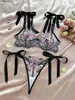 Ensemble sexy Ellolace Butterfly Lingerie Lace Fancy Underwear Sous -wear Fairy broderie transparente