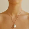 Boho Large Baroque Freshwater Pearl Pendant Necklace Femme Gorgeous Luxury Rafeale Necklaces Gift For Women Christmas Gifts 240407