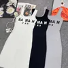 Vestido de camiseta de mujer Diseñador de alta calidad sin mangas Fit delgada