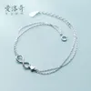 Aloqi s Sier Personality Infinite Number Symbole Bracelet Elegant and Simple Amour Handicraft S2419