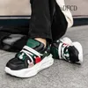 Casual Shoes Chunky Sneakers Men Designer Dissolve Bottom Board Fashion Split Leather Upper Height Increased Flat Platform