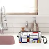 Stume da stoccaggio personalizzato Mondrian Minimalist Art Travel Borse cosmetiche Donne Color Makeup Organizzatore da toeletta da bagno Ledies Beauty Dopp Kit