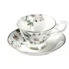 Tasses Saucers européen Bone Chine Set Kapok Coffee Ceramic Afternoon TEA TEA BLACK Flower Cup Home Docoration