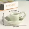 Candle Holders Nordic Min Ceramic Candlestick Tea Cup Shaped Holder Exquisite Gift Simple Desktop Ornament