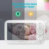 Monitore Heimvision HM136 Babyphone mit Kamera Wireless Video Nanny 720p HD Security Nachtsicht Temperatur Schlafkamera 5,0 Zoll