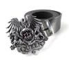 Męskie pasy klamry czarne PU skórzane pasy z rock Queen Band Belt Burza metalowy na całym świecie 77720234