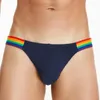 Underpants Seobean-men's Sexy Rainbow Belt Briefs Underwear Design