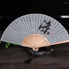 装飾的な置物中国語スタイルの禅の日本と風の竹ハンドルドラゴンフライインクペインティング芸術的なコンセプションファン