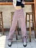Jeans femminile s-5xl per donne autunno puro colore puro semplice hip hop hip hop americano in stile chic scolestici abbondanti abbaglianti
