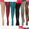Socks Hosiery Women Woman Y Tights Candy Color Pantyhose Mticolour Veet Seamless Long Stockings Oversized Drop Delivery Apparel Underw Dh3Nc