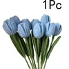 Flores decorativas Tulipa de crochê de tulipa Flor DIY tricotado à mão Decoração de casamento de buquê de buquê dos namorados amantes do dia da mãe