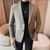 Abiti da uomo Blazer di alta qualità uomini in stile britannico Single a petto casual giacca da business abbigliamento matrimoniale cappotto abito sociale