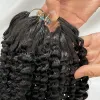 Uitbreidingen Braziliaanse HUIRE HAAR FEATHER HAAR Verlenging 100 pc/Lot Kinky Curly Hair Extensions 1830inch Human Hair Extensions for Women