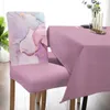 Coperchio di sedie per sedie a gradiente di marmo Pink spandex Stretch Seat COEST per la festa del banchetto da cucina per matrimoni