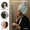 Towel Decorative Petals Flowers Women Adult Absorbent Quick-Drying Shower Long Hair Cap Microfiber Head