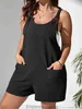 2024 Spring/Summer New Solid Color Pocket camisole Womens jumpsuit