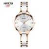 NIBOSI New Simple and Fashionable Water Diamond Ceramic Waterproof Quartz Women's Watch