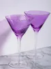 Verres à vin Bohemian Style Cocktail Verre Crystal Crystal Purple Purple Della Gobelet Dessert Cerce Crème