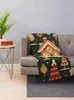 Cobertores de Natal Casa de gengibre padrão arremesso de cobertor decorativo grande verão