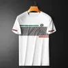 Summer New High Quality Mercerized Cotton Mens Trendy Short Sleeved T-shirt with Round Neck and Color Block Printing for Men