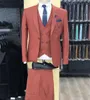 3piece Men Suits Custom Fit Fit Slim Plaid Onebutton Cotton Blend Party Formal Wear Business For Man7565107