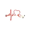 Piny broszki biżuteria nowa elektrokardiograficzna stopowa broszka kreatywna kreskówka Seria stetoskopowa malowana odznaka dostawa dh9dy