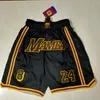 Män Throwback Basketball Shorts Pocket Blue Black Red Yellow Purple White Gold 2024-6