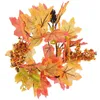 Dekorative Blumen Ahornkranz Fall Kränze Türverzierungen Ringe Dekorationen Home Herbst PE (Plastik) Hanges simuliertes Blattblumen vorne