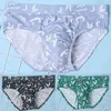 Underpants Mens Ice Silk Letter Print Briefs Low-rise Sexy Underwear Breathable Pouch Men's Swimsuit Erotic