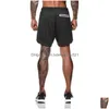 Men'S Shorts Men 2 In 1 Camo Running Jogging Gym Fitness Training Double-Deck Quick Dry Beach Short Pants Male Summer Sports Workout Dhgnx