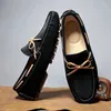 Casual Shoes 2024 Men Breathable Leather Loafers Business Office Black Driving Moccasins Comfortable Slip On Tassel