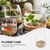 Vases Glass Planter Vase Terrarium en bois en vrac Décor de mariage créatif Micro Paysage Bouteille pour chambre