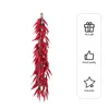 Fleurs décoratives 5pcs Simulation Red Chili pendentif poivre sèche pour le restaurant à domicile