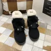 Stiefelschuhe für Frauen braune Damen Schnee elegant mit mittleren Heels Booties Knöchel Quasten Designer Luxus angeboten 39