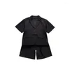 Одежда поставлен детские дети, все матч Summer Boys Suit 2024 Корейская версия Casual Fashion Baby Loom Wear