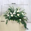 Decorative Flowers Custom Wedding Road Flower Arrangement Simulation Silk Forest Lawn Background