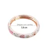 Bangle Peony Flower Chinese Filigree Cloisonne Enamel Traditional Handicraft Ethnic Bangles For Women Accessory Fashion Jewelry Drop Dhqo9