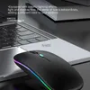 MICE Bluetooth Wireless Mouse PC Laptop iPad Tablet LAD LED RGB BACKLACHT 2.4G USB Portable Game Console H240407