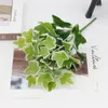 Decorative Flowers 7-fork Plastic Leaf Simulation Plant Factory Direct Flower Arrangement Accessories Wholesale Wall Green