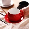 Cups Saucers Nordic Ceramic Coffee Cup With Saucer And Spoon Set Simple Matte Afternoon Teacup Creative Porcelain Water Mug Office Drinkware