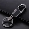 Keychains Lanyards Classic Mens Keychain Car Luxury Hållbar och bekväm press Keyring Bracket Jewelry Accessories Christmas Gift Q240403