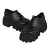 Dress Shoes Handmade Woman Punk Style Lady Hoge Heels Wedges Pumps Women Party Platform 34-41 8cm 9618 Black