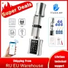 قفل ttlock Bluetooth Smart Door Lock Cylinder WiFi Security Wireless Electronic App Digital App Code Card RFID