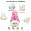 Decken USB Electric Decke Schal warmer Samt Heizung Weicher gemütlicher tragbarer erhitzter Poncho für Auto -Büro -Hausreisen
