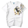 Maglietta da ricamo giapponese retrò lyprerazy koi top bianchi top bianchi tees harajuku uomini hip hop maglietta streetwear 240323