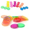 Neue neue 100pcs Montessori Farbe Kognitive mathematische Lernpädagogik Spielzeug für Kinder Magnetstock mit Plastikmünzenunterricht AIDS -Spiele