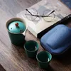 Ensembles de voiles de thé Portable Tree Tea Set One Pot Two Tpings Japanese Kuai Ke Cup Simple Infuseur