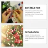 Flores decorativas 10 PCs Decorações de árvore de Natal Pinesol Artigo floral Vasas de preenchimento artificial Picks Fake Berry Plástico Twig